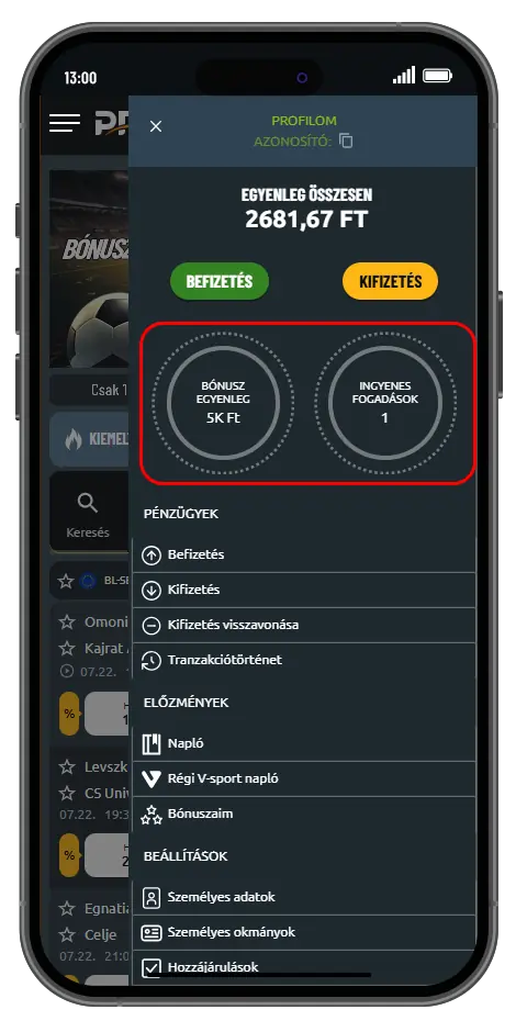 TippmixPro Affiliate bónusz ikon kód